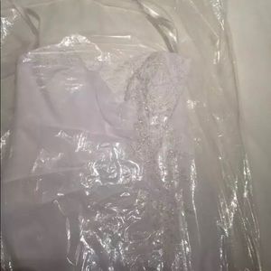 David's Bridal BRAND NEW Chiffon A-Line Gown